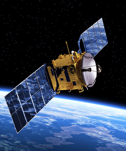 A satellite in space.