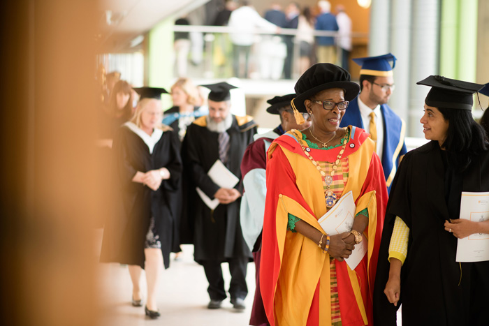 Graduates talking on Graduation day