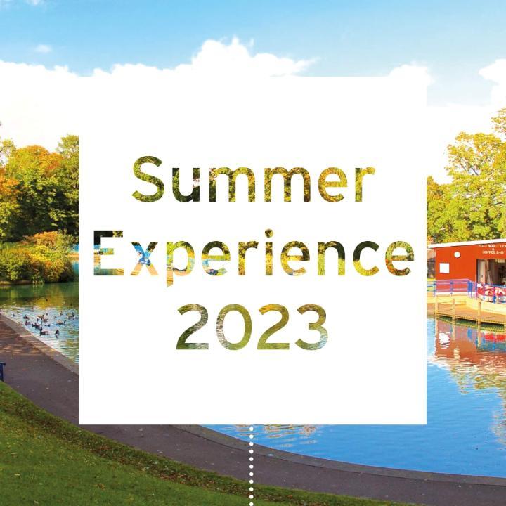 Logo for the 2023 Summer Experience Programme at the University of Bradford