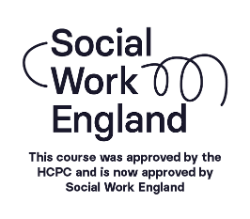 Social Work England approved course logo