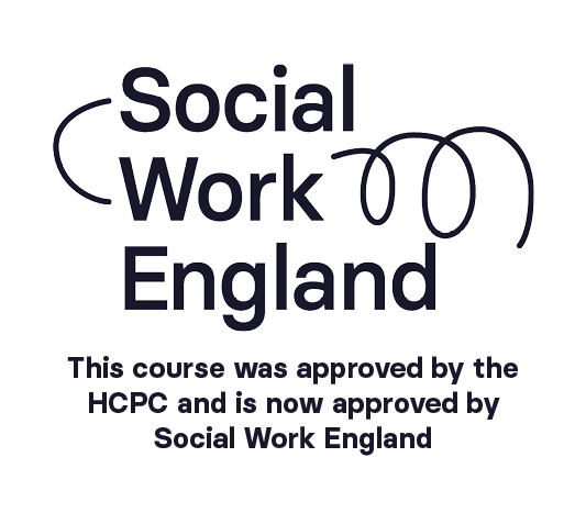 Social Work England approved course logo