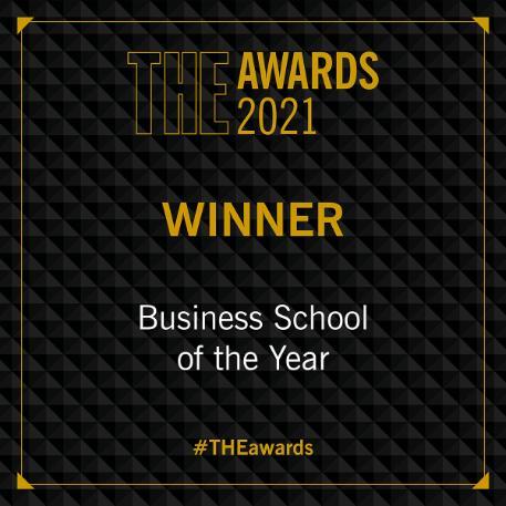 Times Higher Education Business School of the Year 2021 badge