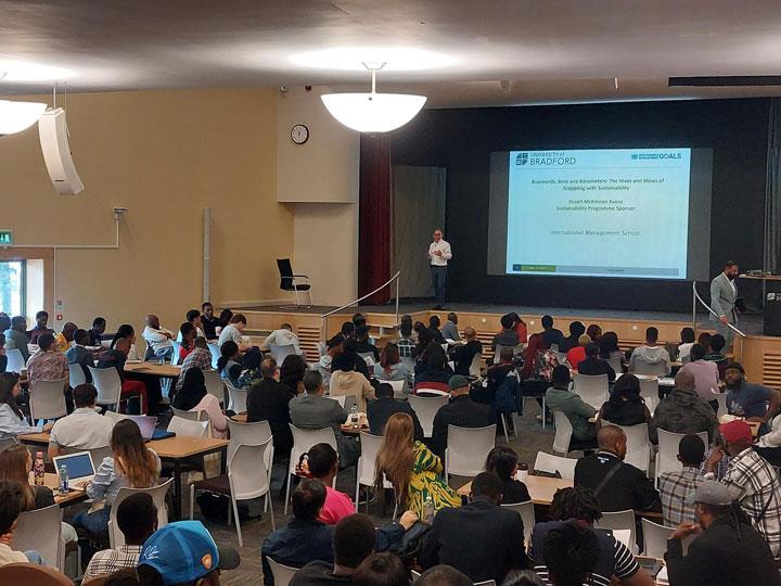 Stuart McKinnon-Evans presenting on day 1 of IMSS