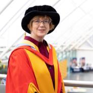 Professor Sue Proctor in the Atrium