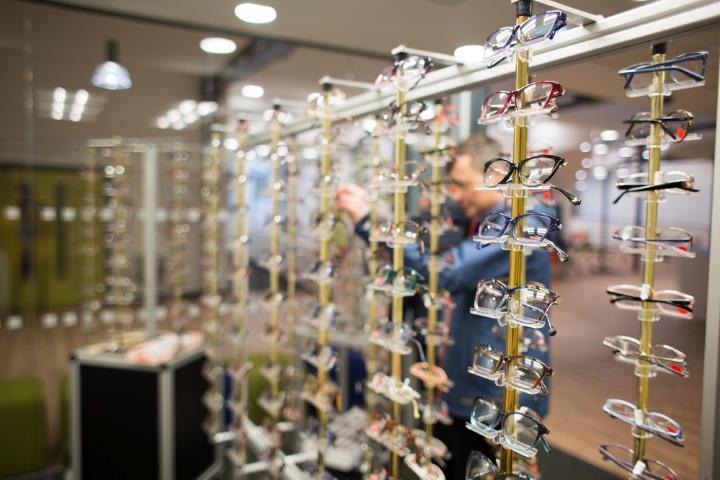 A display of glasses