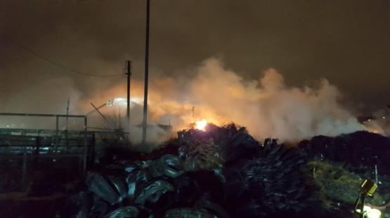 A fire in East Bowling area of Bradford in November 2020