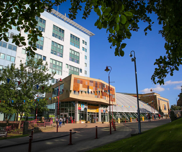 Exterior of Richmond building on the University of Bradford campus