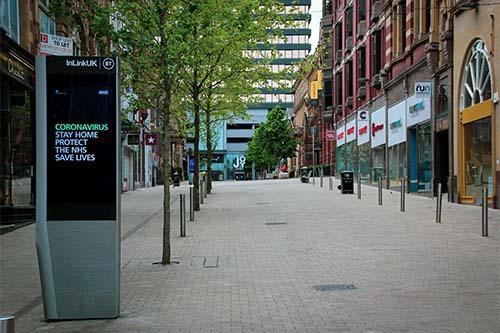 Empty shopping street 