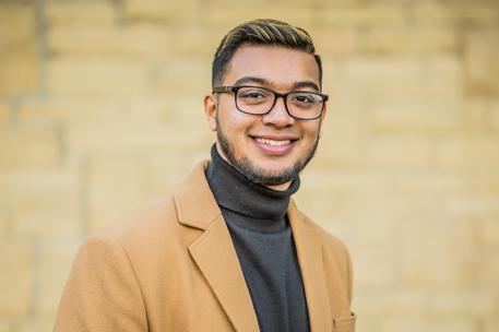 A profile shot of Student Creator, Naeem
