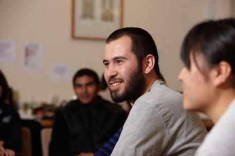 Postgraduate student in seminar.