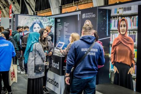 The University of Bradford stand at the Manchester UCAS Exhibition